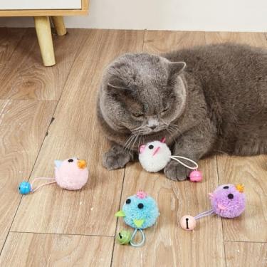 Imagem de Kit 3 Brinquedos Para Gatos Ratinho Pelucia Com Som Gatinhos Filhotes Adultos
