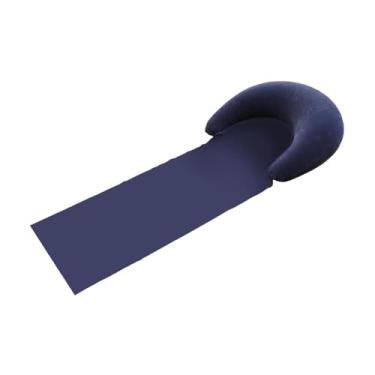 Imagem de Dynwave Esteira de praia feminina compacta, dobrável, ergonômica, com travesseiro, espreguiçadeira para banhos de ao ar livre, quintal, piscina e jardim, Azul Escuro