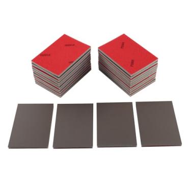 Imagem de 24 peças de esponja de lixa de 3000 grãos, bloco de lixamento molhado e seco 10 x 7,6 cm, papel de areia reutilizável para paredes de drywall de madeira de metal, pintura automotiva de pedra, plástico