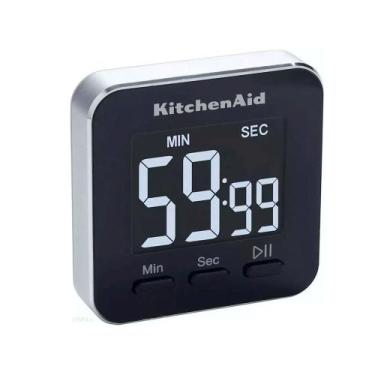 Imagem de Temporizador para Cozinha Digital Magnético - KitchenAid, Cinza