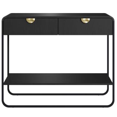 Imagem de Aparador Organico 2 Gavetas 100 Cm 28066 Artesano Nero Preto