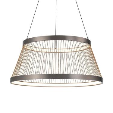 Imagem de Lustre Pendente Nordecor Beys 2942 Cinza-dourado Led Bivolt 3000K