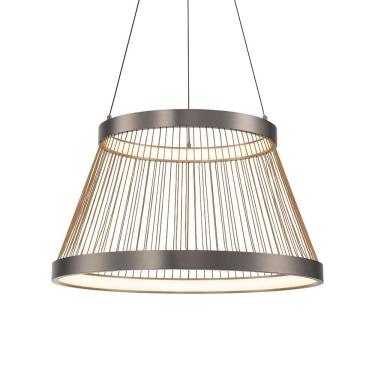 Imagem de Lustre Pendente Nordecor Beys 2941 Cinza-dourado Led Bivolt 3000K