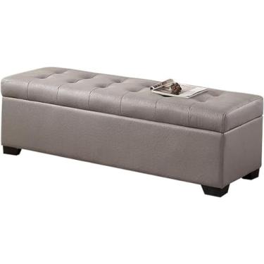 Imagem de Tecido De Cama, Loja De Roupas, Armazenamento, Sofá Pequeno, Banco, Banco, Casa, Madeira Maciça, Armazenamento, Sapateira, Grey