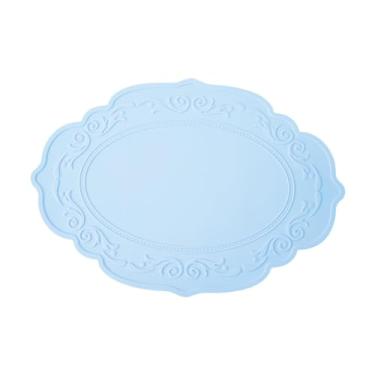 Imagem de AFXGUSD Tapete de Mesa Antiderrapante, Portátil, Resistente Ao Calor, para Decoração de Festas, Cozinha E Jantar em Casa, Azul, Tamanho real