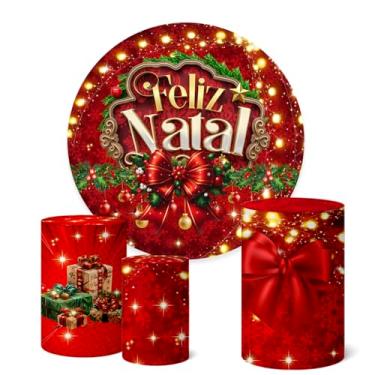 Imagem de Trio Capas Cilindro + Painel Sublimado 1,50m Natal (K1NAT063)