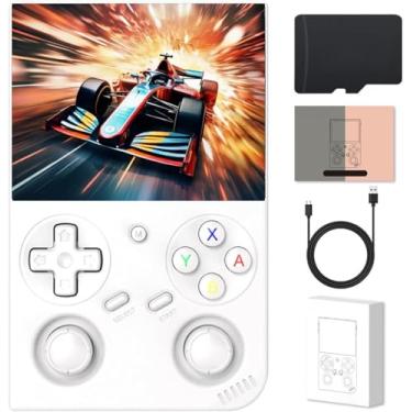 Imagem de Ampown RG 35XXPro Console de jogos portátil retrô 8.9 cm 640 * 480 IPS 3200mAh cartão TF 64G integrado suporta vários simuladores de sistema Linux com protetor de tela branco