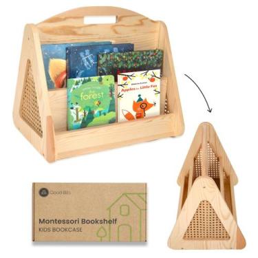 Imagem de Estante de livros Good Bits Montessori Rattan Kids de dupla face