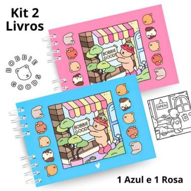 Imagem de Kit 2 Livros De Colorir Bobbie Goods A5 50 Páginas 180g Capa Dura Rosa