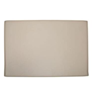 Imagem de Pet Feeding Mat Silicone Antiderrapante Lavadora de Louça Lavável Safe Large Dog Placemat para Água Food Bowl Evitar Derramamento Durable Flexível Fácil de armazenar para cães e (Bege)