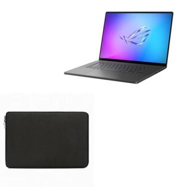 Imagem de BoxWave Capa compatível com ASUS ROG Zephyrus G16 GU605 (2025) - QuickZip PlushSuit, capa de bolso com zíper duplo com interior macio - Preto