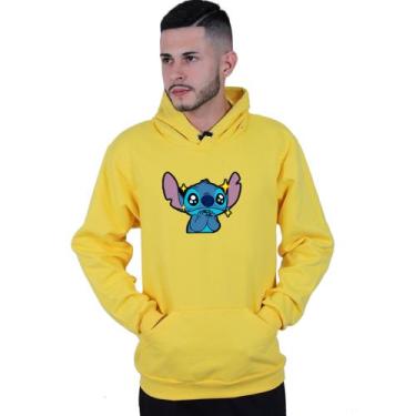 Imagem de Moletom Unissex Canguru Lilo Stitch Fofo - Lafre, Amarelo, P