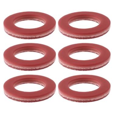 Imagem de Briny River 30 juntas de drenagem de óleo de caixa inferior 13 x 8 x 2 mm 90430-08020 90430-08003 compatível com AMAHA 6 15 18 30 40 60, vermelho