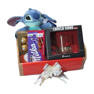 Imagem de Cesta De Presente Stitch Com Caneca Te Amo - Cesta de Presente Diferen