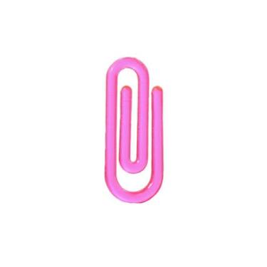 Imagem de Clips Colorido Prendedor De Papel Rosa Neon Para Escritório Com 100 Un
