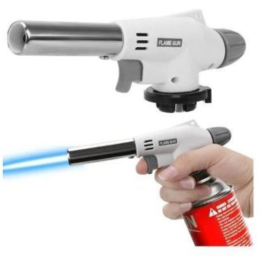 Imagem de kit Maçarico com Gás Culinário Portátil Multiuso Com Controle De Chama