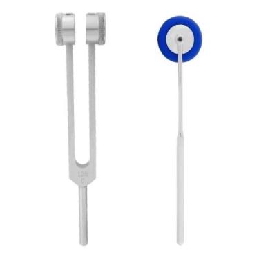Imagem de Diapasão Médico Stark 128 + Martelo De Reflexos Babinski - BIC,  Azul