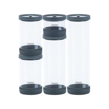 Imagem de Jogo de Potes de Vidro Hermético Tramontina com Tampa Redondo Purezza 