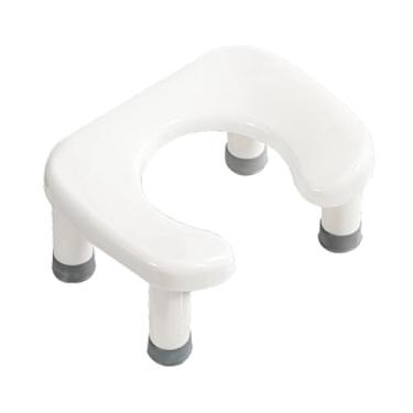 Imagem de ＫＬＫＣＭＳ Banco sanitário agachado, apoio para os pés, adulto, idoso, penico portátil agachado, antiderrapante, resistente, prático, para cocô, White S