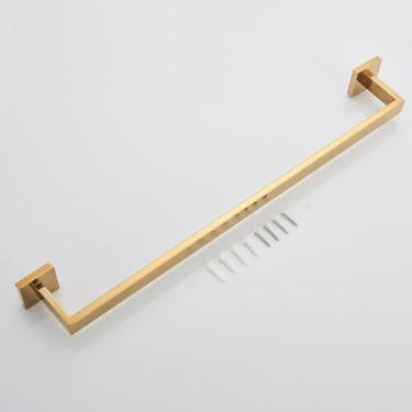 Imagem de Toalheiro dourado para banheiro, barra de toalha, suporte para papel higiênico, gancho para roupão, acessórios de aço inoxidável para montagem na parede, toalheiro de 57 cm, A
