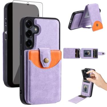 Imagem de Asuwish Capa de celular para Samsung Galaxy S23 FE 5G capa carteira celular compatível com Magsafe protetor de tela de vidro temperado Slim Stand compartimento para cartão de crédito macio S 23 EF