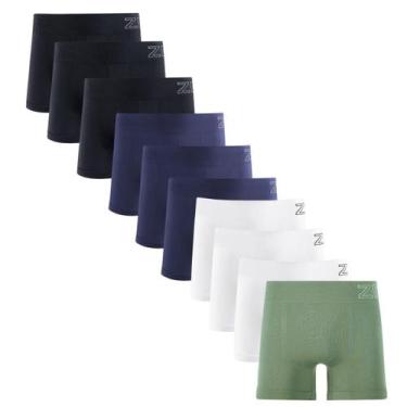 Imagem de Kit 10 Cuecas Boxer Zee Rucci Microfibra Poliamida Cos Elastico Sem Co