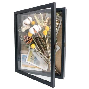 Imagem de Shadow Box Frame Graduation Mall Wood 11x14 com porta de vidro - Gradu