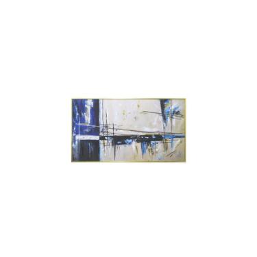 Imagem de Pintura Abstrata Blue Dreams Deco Art 140x4x80 cm - Lightbek Official 