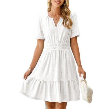 Imagem de Vestido Simplee Apparel branco, primavera, convidada de casamento para