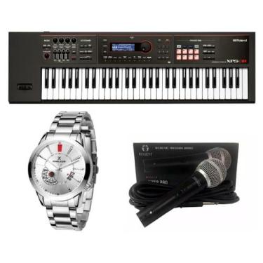 Imagem de Kit Teclado Roland Xps30 Bk Microfone e Relógio Dk11268-4