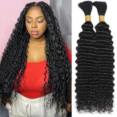 Imagem de Braiding Hair OKVOKV Deep Wave 24 polegadas 110g 12A brasileiro