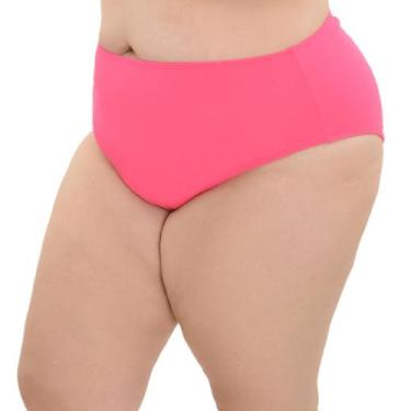 Imagem de Calcinha Biquíni Tanga Cintura Alta Plus Size Arsiè, 48, Pink