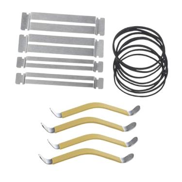 Imagem de oshhni Protetores de escala, espalhadores de cordas para baixo, ferramentas de guitarra, kit de ferramentas de luthier para arquivamento, limpeza, reparos e