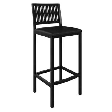 Imagem de Banqueta Barcelona em Corda Náutica Paonanda Cor Preto