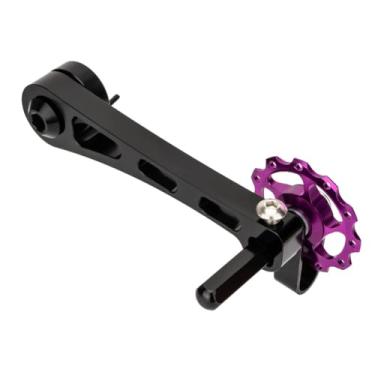 Imagem de JIANWEI Tensor De Corrente Bicicleta, Protetor Guia, Conversor Ajustador Velocidade Única Liga Alumínio Para Bicicleta Corrida Estrada Mtb (Preto)