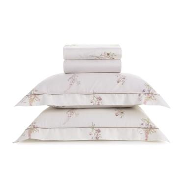 Imagem de Jogo De Cama King 300 Fios Algodão Egípcio Karsten 4 pçs - Sobre Lençol com Dobra Feita (Arabella)