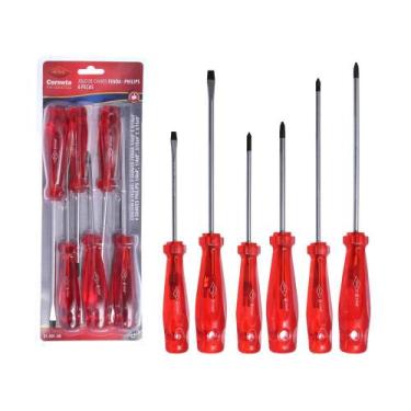 Imagem de Jogo de Chave Fenda e Philips 6 Pcs Corneta - ETILUX