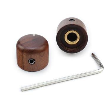 Imagem de Botões de controle de guitarra OVSAL Rose Wood para Strat Telecaster