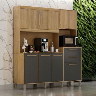 Imagem de Armário de Cozinha 7 Portas 2 Gavetas Quartzo Valdemóveis