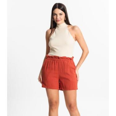 Imagem de Shorts Feminino Linho Endless Laranja, GG, Laranja