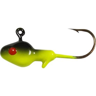 Imagem de Big Bite Baits Minnow Head JIGHEAD 1/947.2 g/Preto/CHARTREUSEEYE