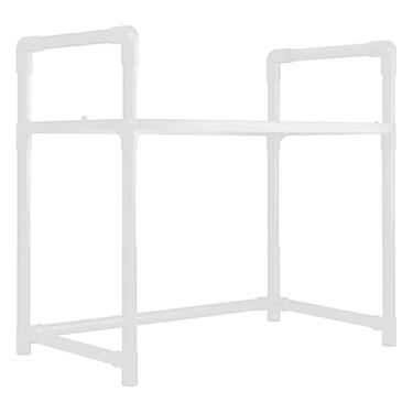 Imagem de ＫＬＫＣＭＳ Suporte para micro-ondas, prateleira para micro-ondas, economiza espaço, cozinha, prateleira de armazenamento espessada, 1 Nível Preto