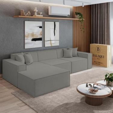 Imagem de Sofá Luma 3 lugares 2,75m com Chaise CompactAir - Balaqui - Balaqui De