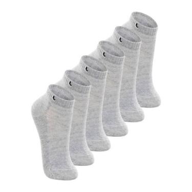 Imagem de Kit 6 Pares de Meias Infantil Cano Curto Lupo 2725-005, Cinza, 30-36