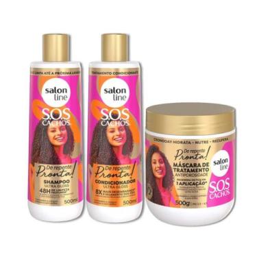 Imagem de De Repente Pronta Salon Line Kit com Shampoo, Condicionador e Máscara,