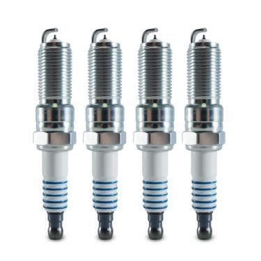 Imagem de Vela de ignição de platina irídio 4 peças para Ford Edge Escape Explorer Fusion Lincoln MKX MKZ MKC 2012-2015 Apto para Cadillac ATS CTS 2013-2020 Substituir SP550X CYFS-12Y-PCT SP-550