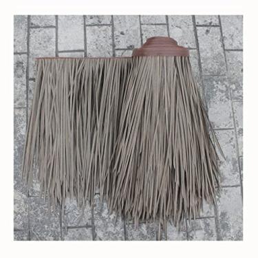 Imagem de Palha falsa de palha de palmeira Havaí, telhado de palha de palmeira, decoração tropical, painéis ao ar livre, azulejo de palha para tiki bar, jardins, gazebos, guarda-chuva de casa de madeira