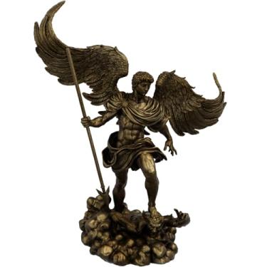 Imagem de Estátua Arcanjo Miguel - Versão 5 (Cor Ouro Velho)