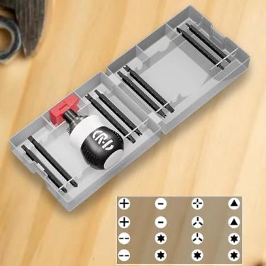 Imagem de Generic Conjunto de chaves de fenda – Kit de chave de fenda de aço carbono de 18 peças com cabeças de encadernação para uso doméstico e externo