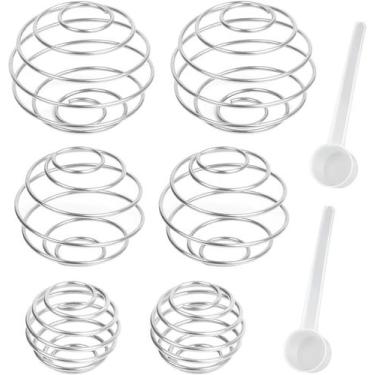 Imagem de Conjunto de bolas misturadoras de proteínas em aço inoxidável, 6 peças